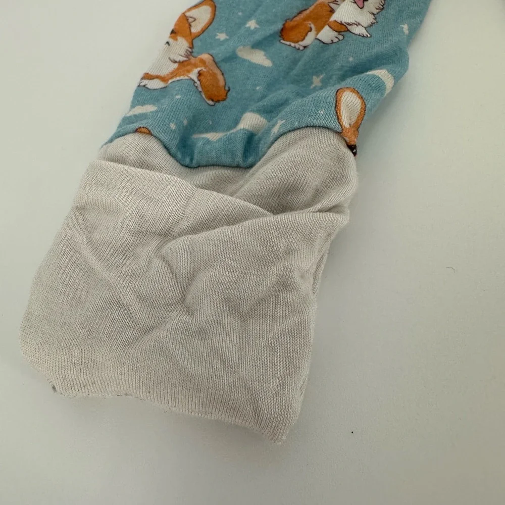 Little One Shop Corgi 0-3 Month Zippered Footless Pajama Baby Unisex Neutral